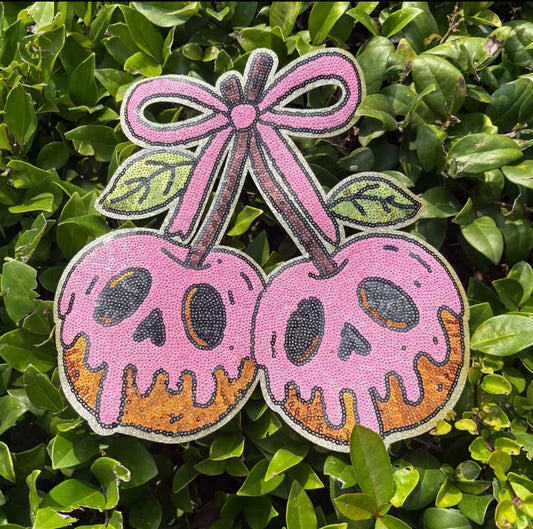 Preorder – Pink Poison Apple Sequin Patch (10.5”)