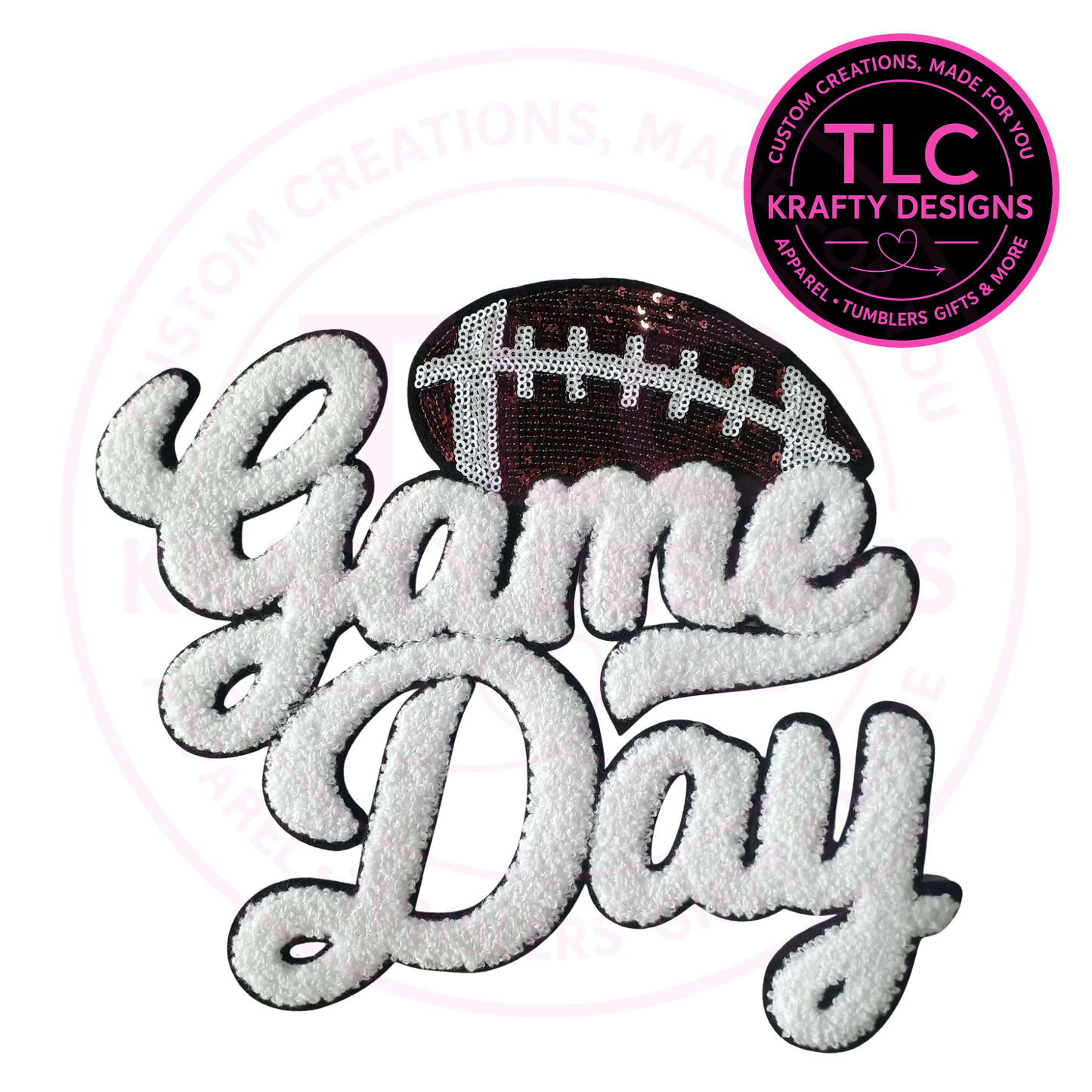Game Day Chenille Patch Sweatshirt, Football Game Day Sweatshirt, Football Mom Sweatshirt