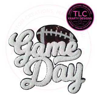 Game Day Chenille Patch Sweatshirt, Football Game Day Sweatshirt, Football Mom Sweatshirt