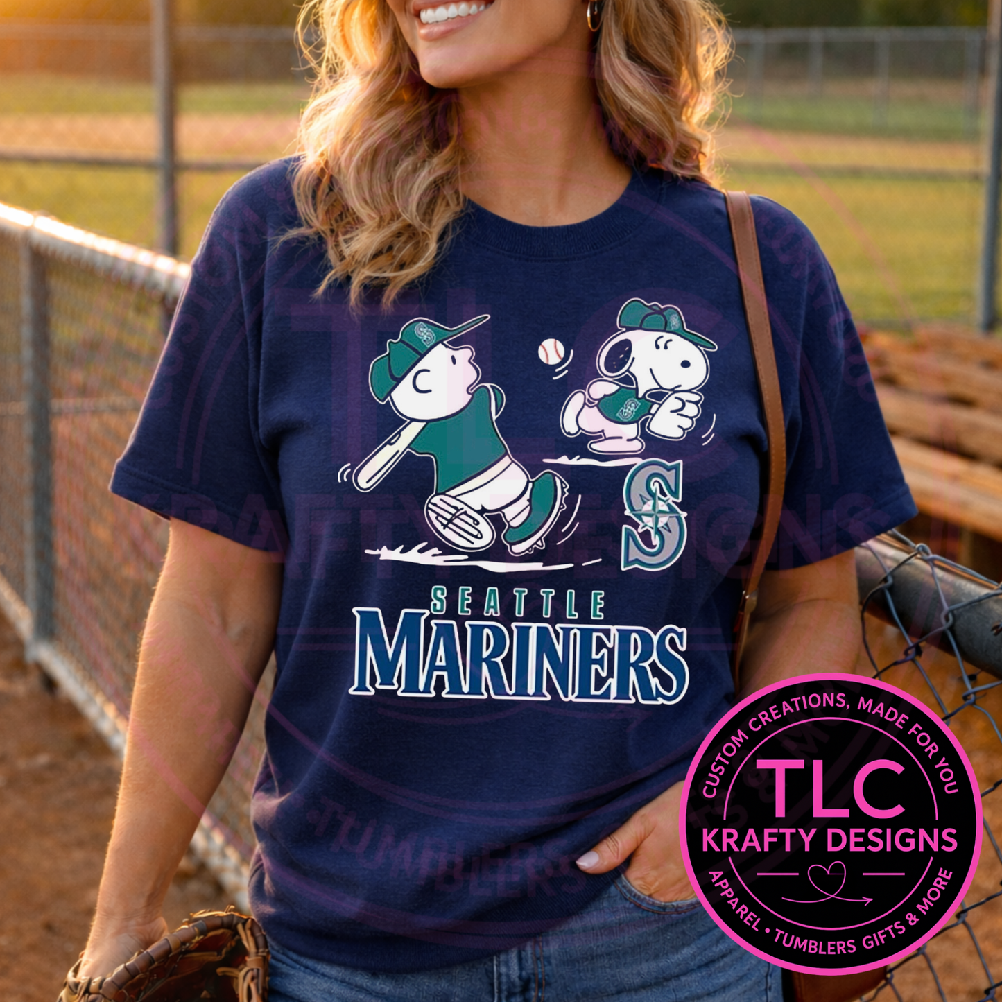 Seattle Baseball Nostalgic Cartoon Duo Design - Seattle Sports Apparel