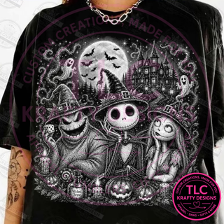 Halloween Friends Moonlight Design – Spooky Season Apparel