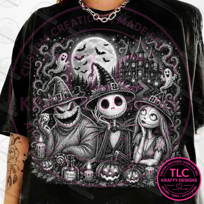 Halloween Friends Moonlight Design – Spooky Season Apparel