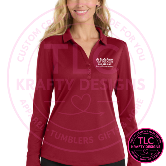 State Farm Long Sleeve Polo Shirt