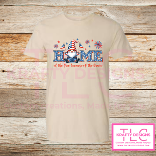 Home Of The Free Because Of The Brave Gnome Design – Patriotic Summer Apparel