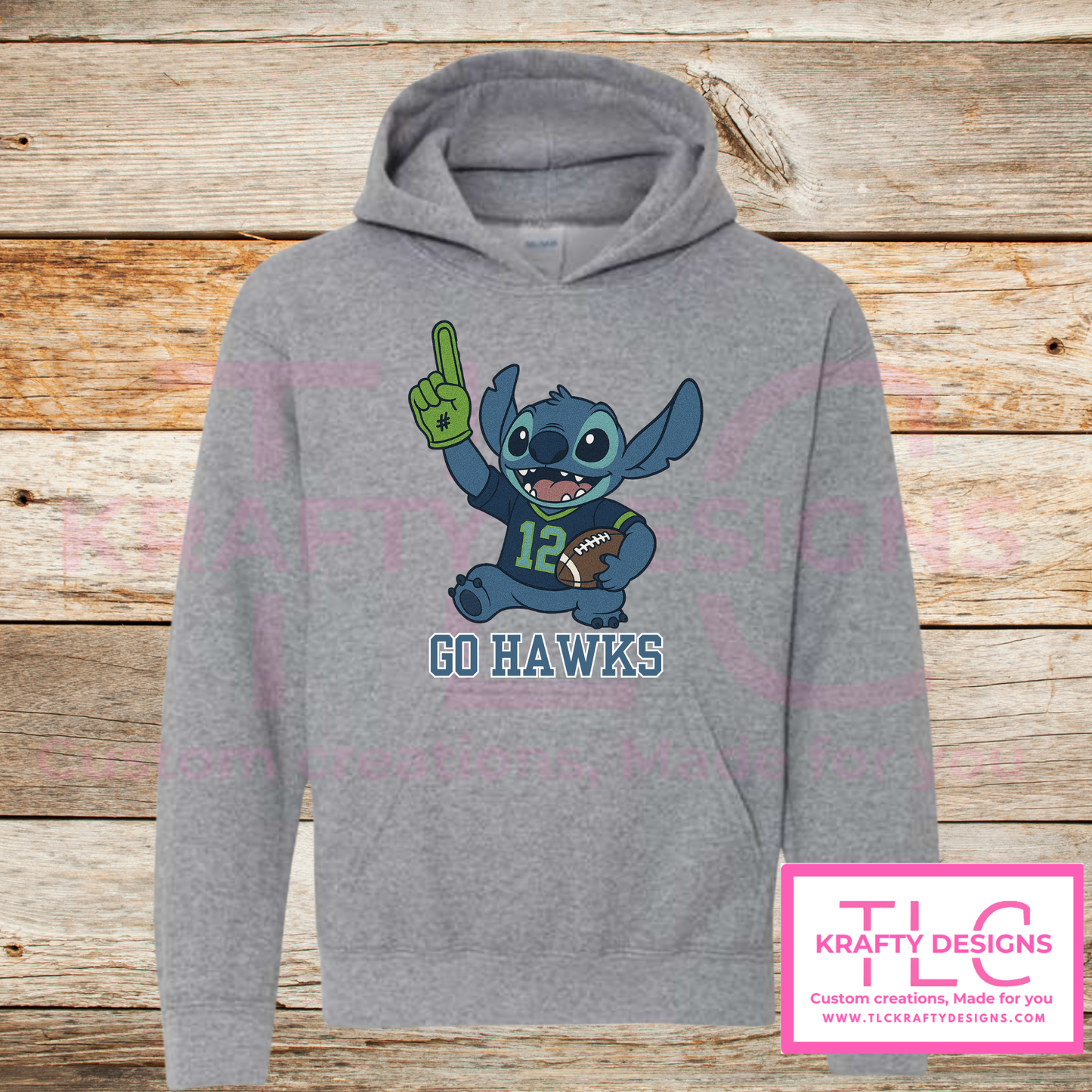 Go Hawks Blue Monster Seattle Football Sweatshirt – Football Season Crew Neck or Hoodie CK