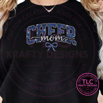 PREORDER XL Cheer Mom Pink Rhinestone Patch – Cheer Apparel Iron-On/ Sew-On Patch