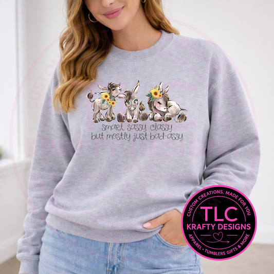Smart Sassy Classy Donkey Design - Donkey Lover Apparel