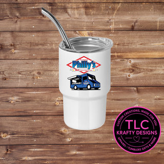 Philly's Food Truck 3oz Mini Tumbler - Custom Logo Business Swag