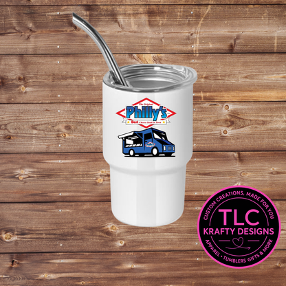 Philly's Food Truck 3oz Mini Tumbler - Custom Logo Business Swag