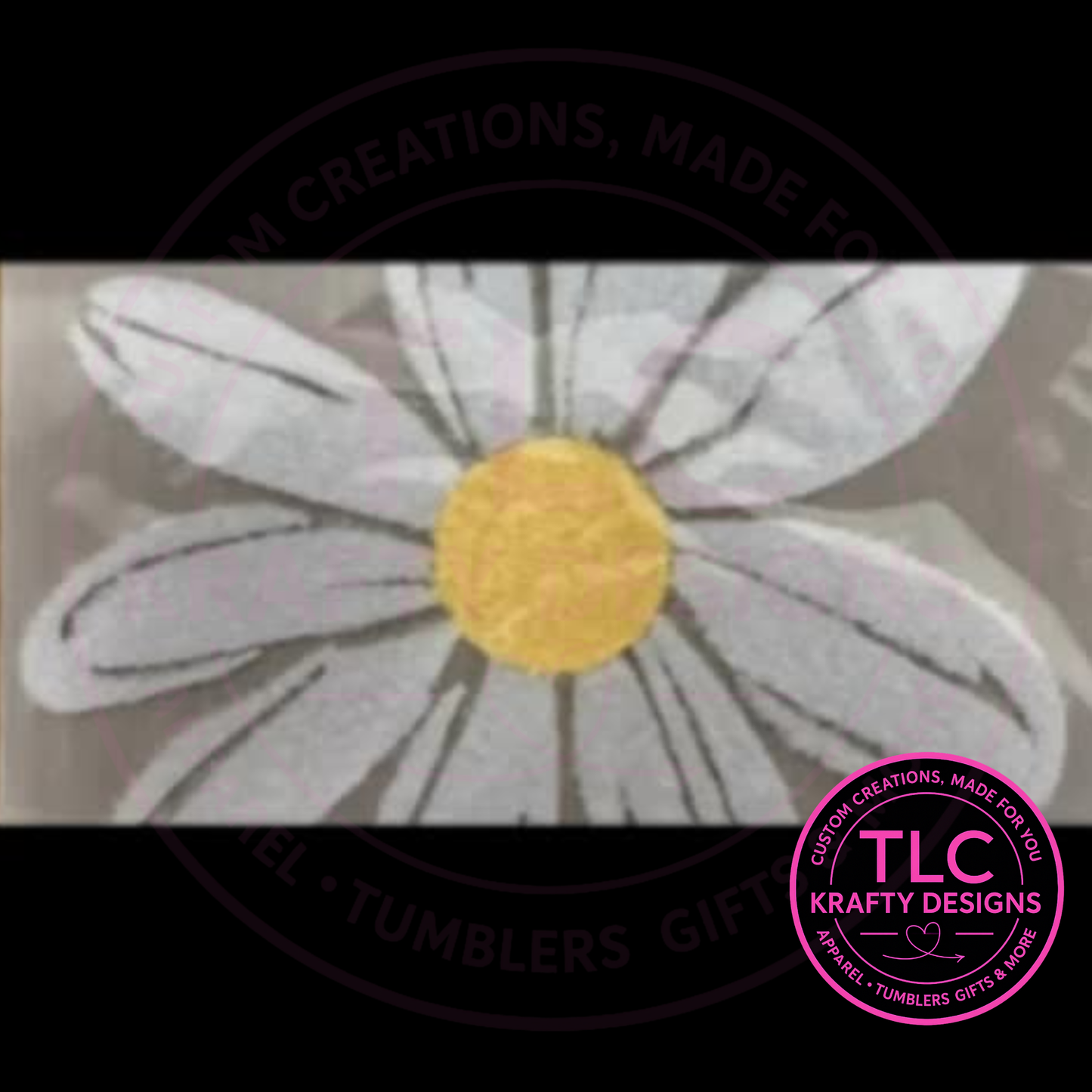 Daisy Fuzzy Chenille Patch – Spring Floral Iron-On / Sew-On Applique