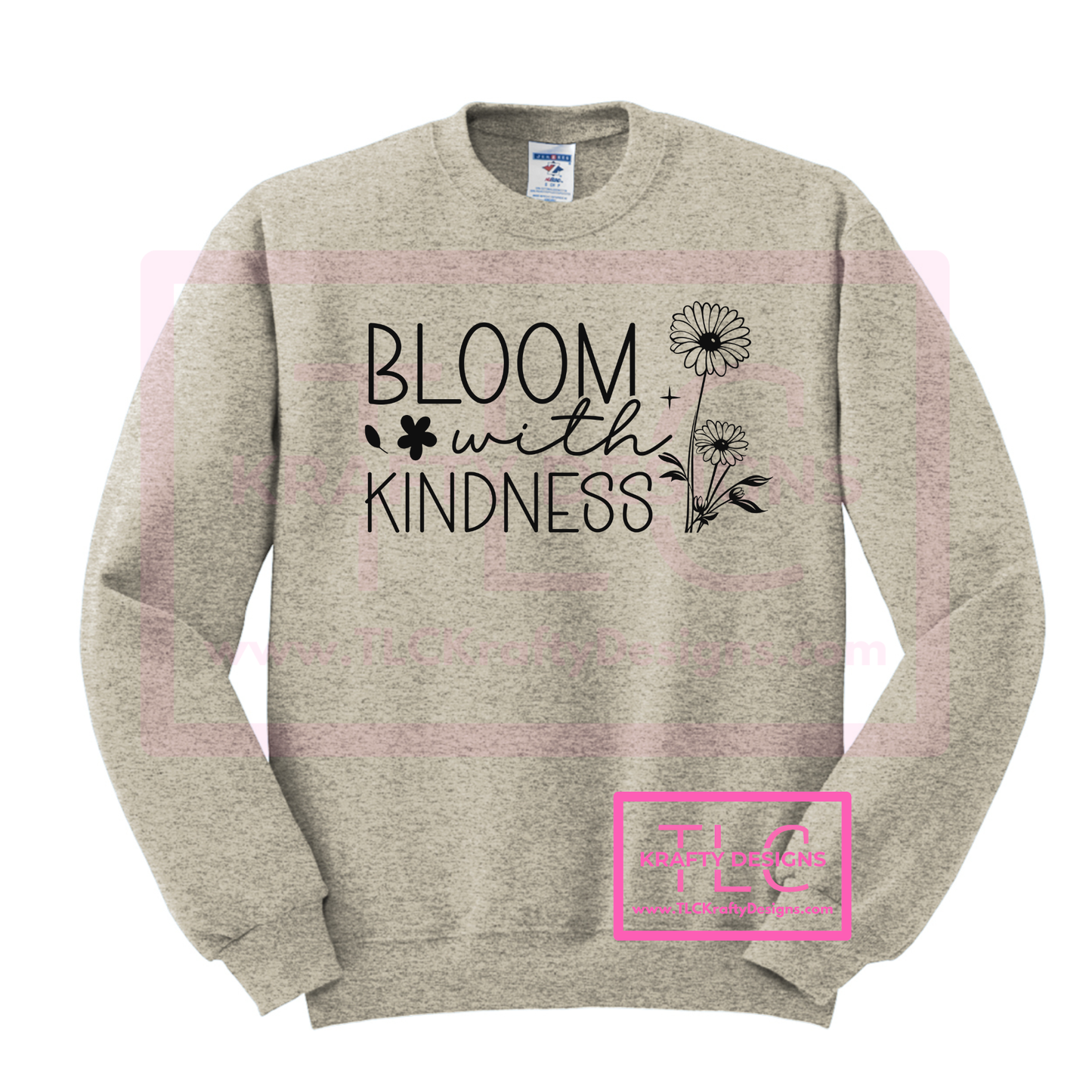 Bloom With Kindness Graphic Apparel - Inspirational Floral  Design