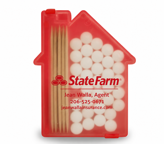 Branded House-Shaped Mint & Toothpick Holder – Add Your Own Business Logo (150 Piece Minimum)
