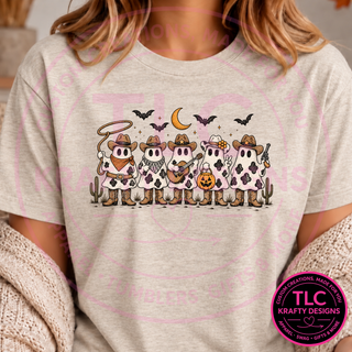Western Cow Ghosts Design – Spooky Season Graphic Apparel