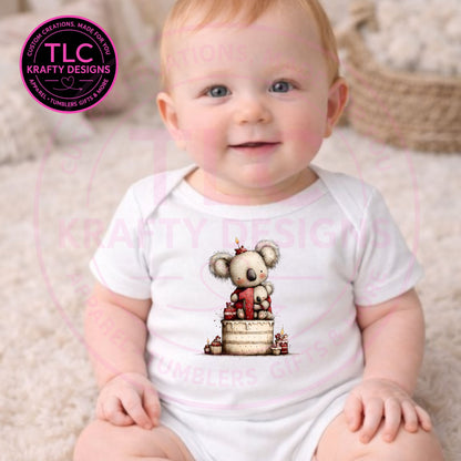 Koala First Birthday Onesie or Romper - Birthday Vibes Apparel CK