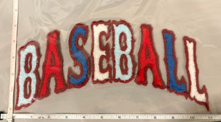 Baseball Fuzzy Chenille Patch – Sports-Themed Heat Press/Iron-On Applique