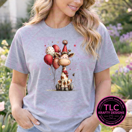 Giraffe Kids Birthday Shirt - Birthday Vibes Apparel CK