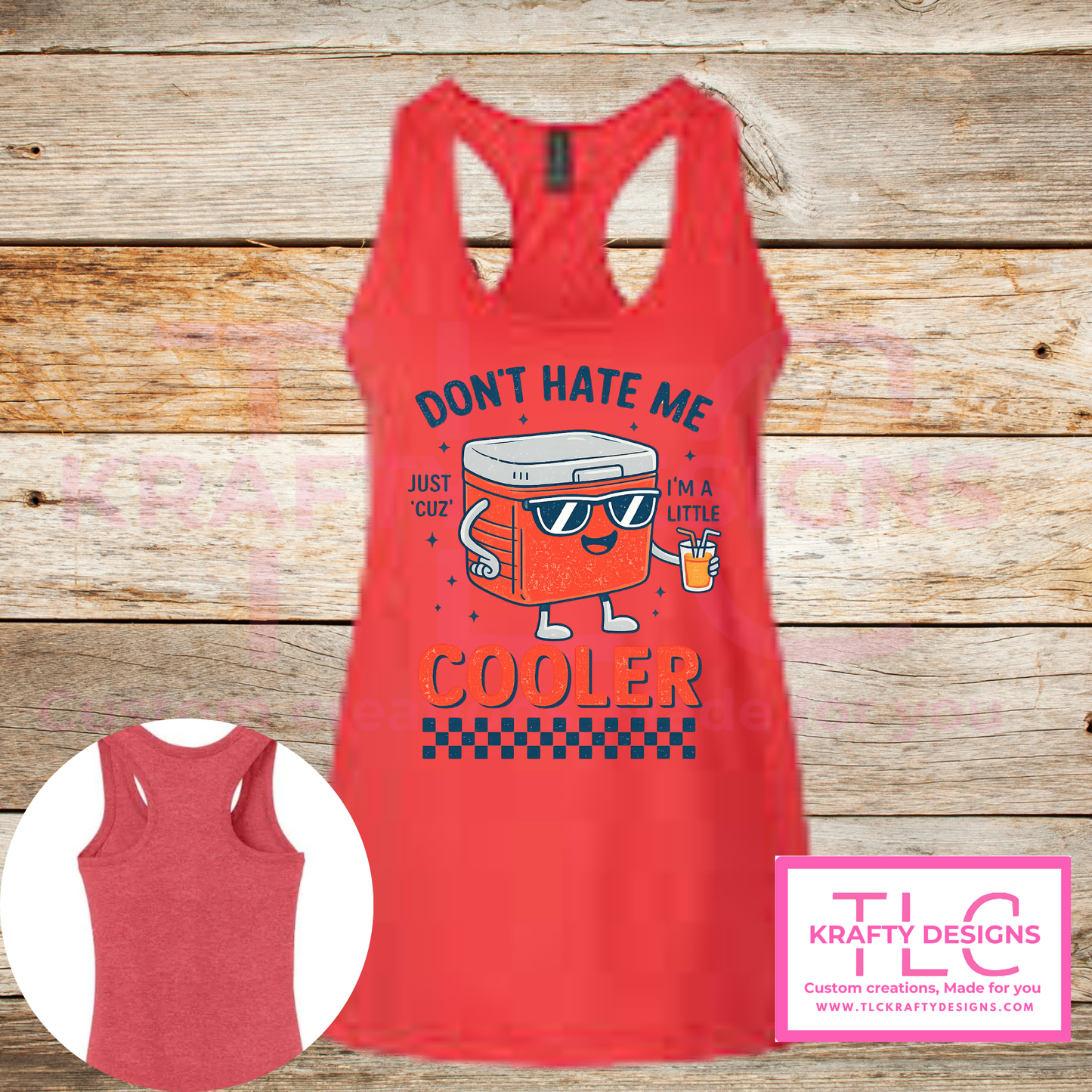 Don't Hate Me Just Cuz I'm A Little Cooler Checkered Design - Humor and Sarcasm Vibes Apparel