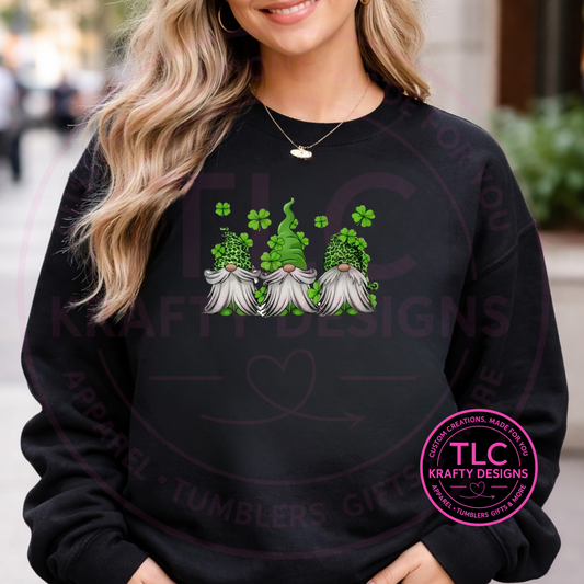 St. Patrick's Day Gnome Trio Shirt or Sweatshirt - St. Patrick's Day Apparel CK