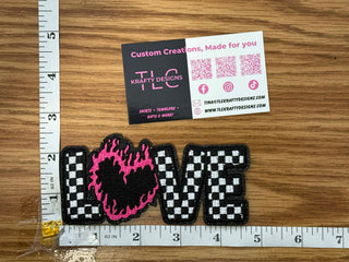 LOVE Sequin Patch - Small Hat Iron-On/ Sew-On Applique