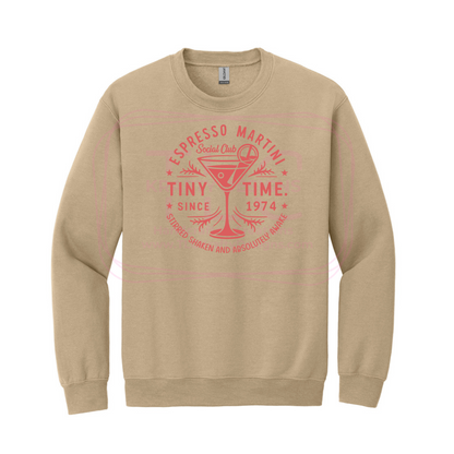 Espresso Martini Social Club Sweatshirt – Tiny Time Since 1974