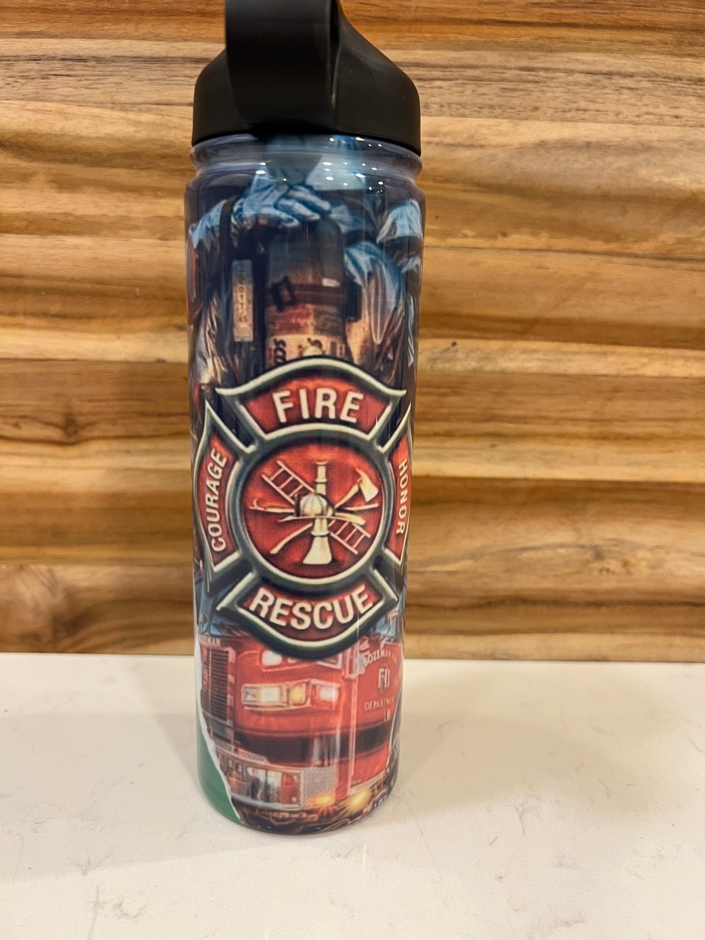 22oz Firefighter / Seahawks Cup with Handlle