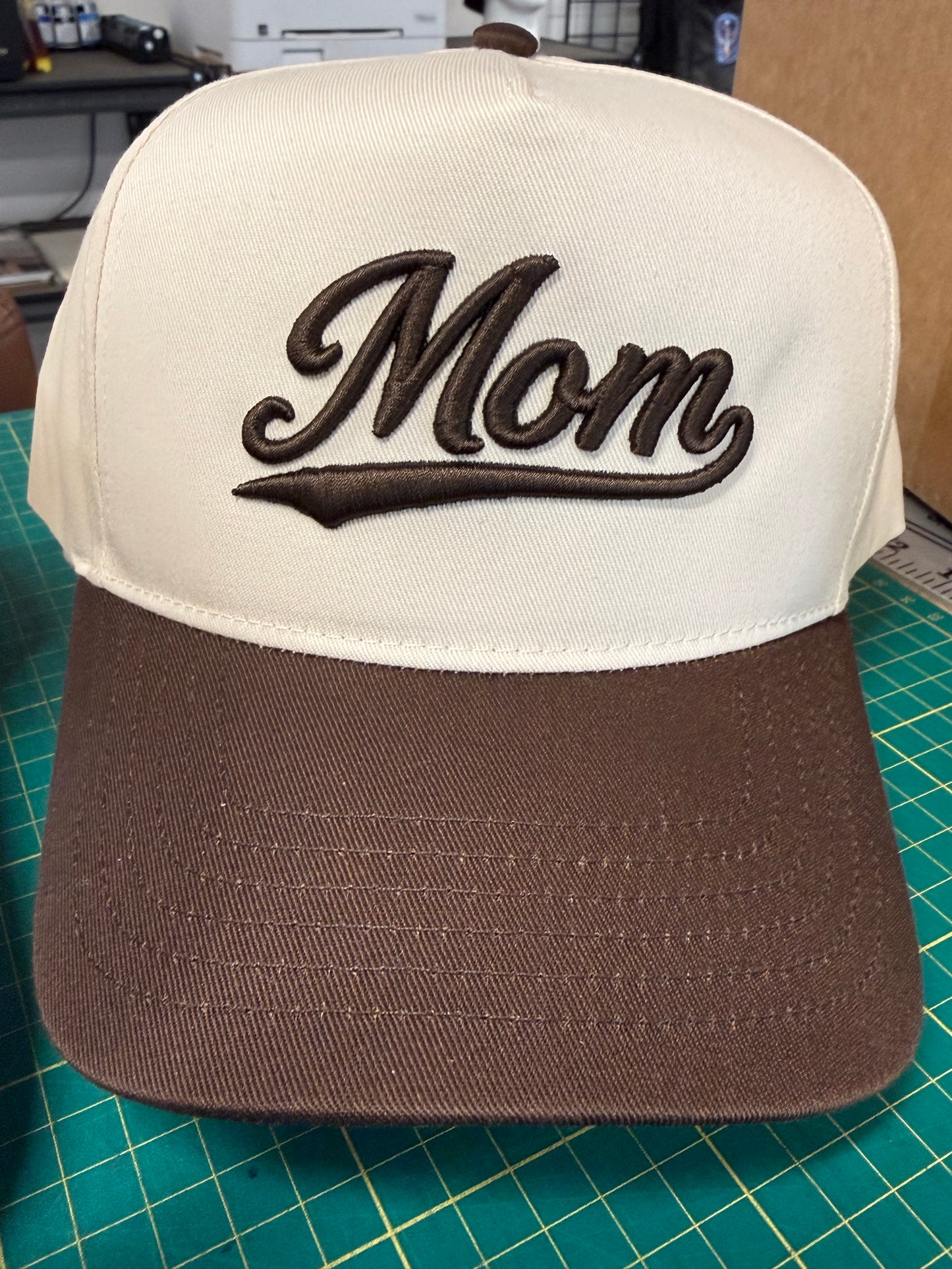 Mom Script Embroidered Hat