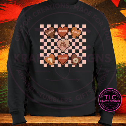 I Am Black History Hearts Design – Black History Shirt or Sweatshirt