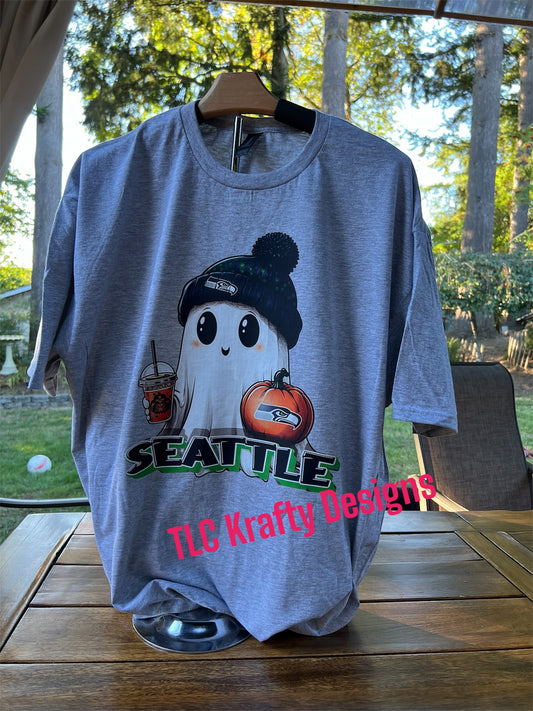 Seattle Ghost T-Shirt – Fun Halloween Football Tee