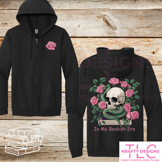 In My Bookish Era Front and Back Graphic Apparel - Book Lovers Design