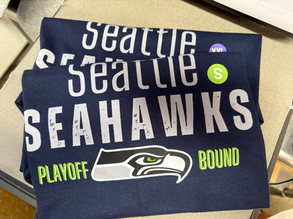 Playoff Bound Seattle Football T-Shirt – Football Season Long or Short Sleeve Tee CK