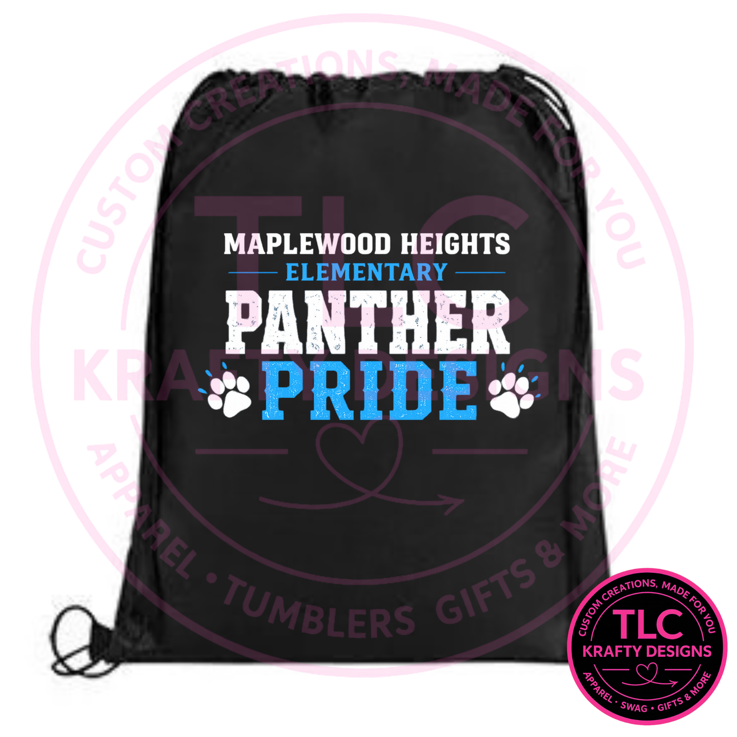 Maplewood Heights Panthers Drawstring Backpack - Maplewood Heights Spirit Wear