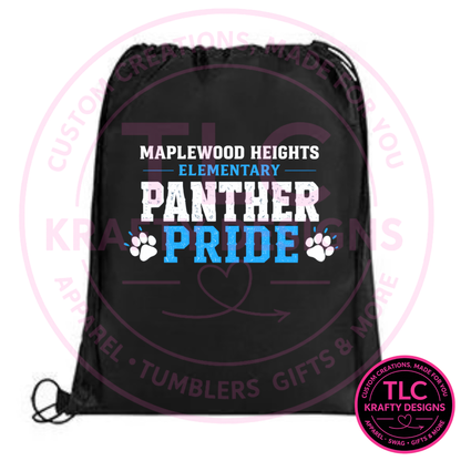 Maplewood Heights Panthers Drawstring Backpack - Maplewood Heights Spirit Wear