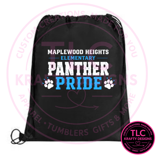 Maplewood Heights Panthers Drawstring Backpack - Maplewood Heights Spirit Wear
