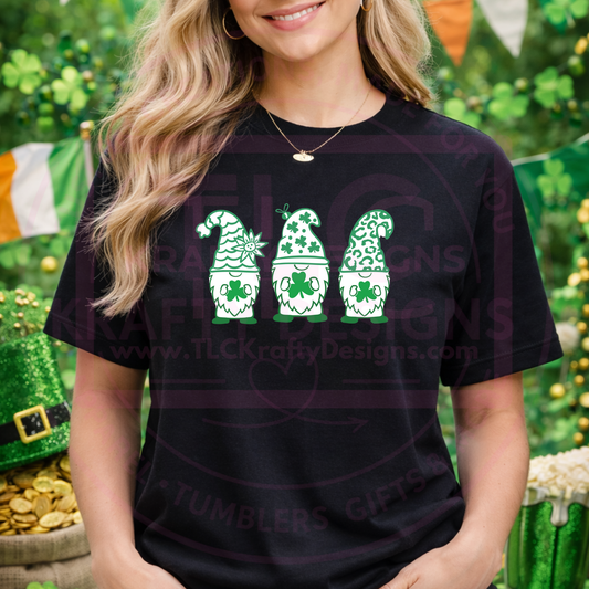 Shamrock Gnome Trio Shirt or Sweatshirt - St. Patrick's Day Apparel CK