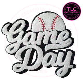 Game Day Chenille Patch Sweatshirt, Baseball Game Day Sweatshirt, Sports Mom Sweatshirt