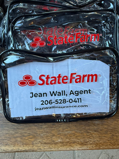 Custom Branded Clear Zipper Bags (TSA Approved) : Promotional Travel Pouch - Personalized Business Swag