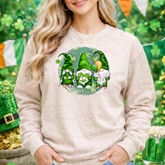 St. Patrick's Day Gnome Circle Shirt or Sweatshirt - St. Patrick's Day Apparel CK