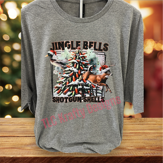 Jingle Bells, Shotgun Shells: Holiday Humor Short Sleeve Tee