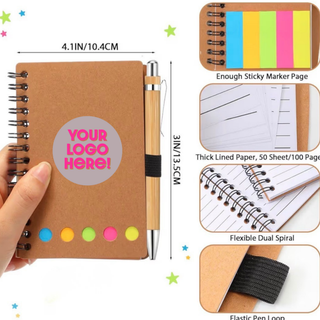 Custom Branded Spiral Journal : Promotional Notebook - Personalized Business Swag