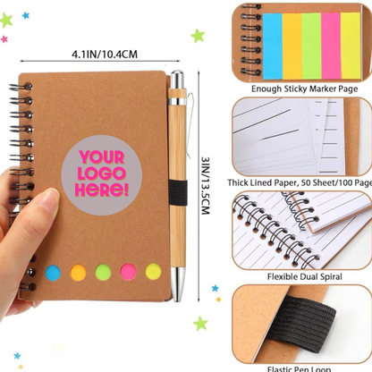Custom Branded Spiral Journal : Promotional Notebook - Personalized Business Swag