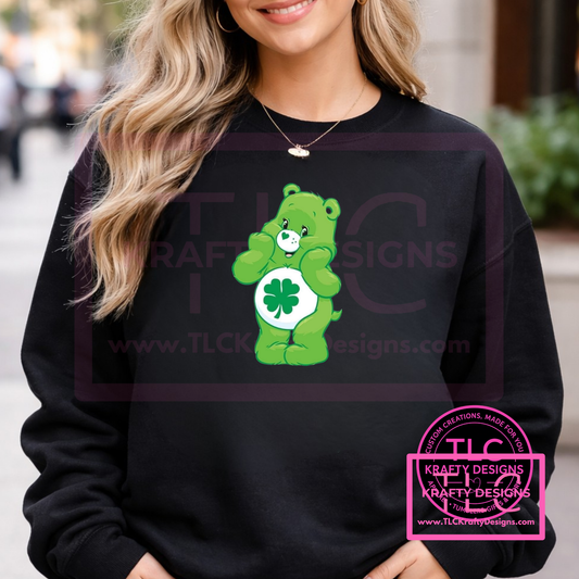 Lucky Clover Bear Shirt or Sweatshirt - St. Patrick's Day Apparel CK