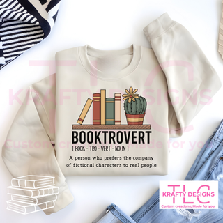 Booktrovert Definition Graphic Apparel - Book Lovers Design