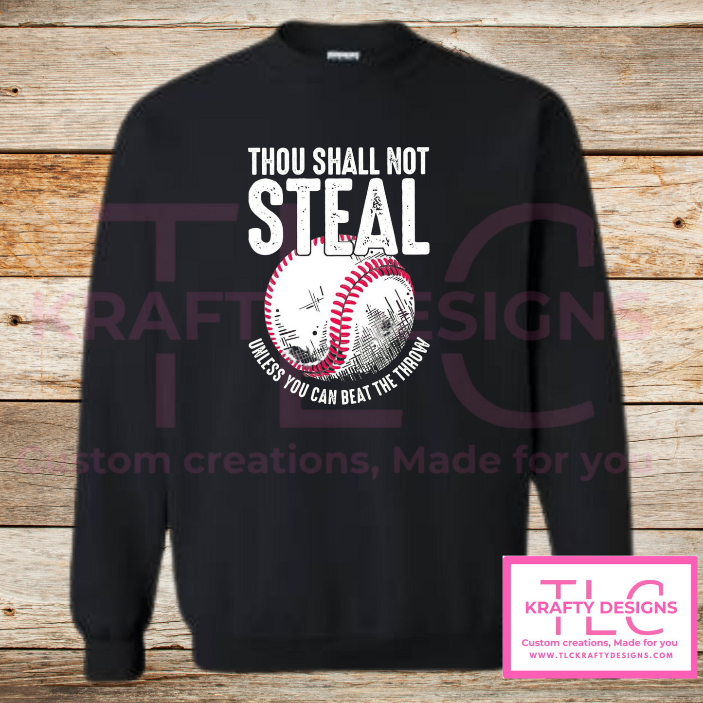 Thou Shall Not Steal Baseball Hoodie – Funny Baseball & Softball sweatshirt for Fans and Players
