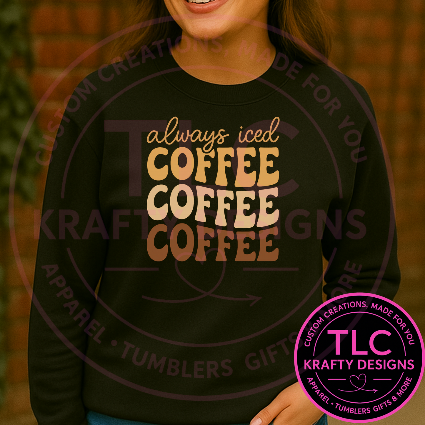 Always Iced Coffee Shirt – Fun Coffee Lover Graphic Tee