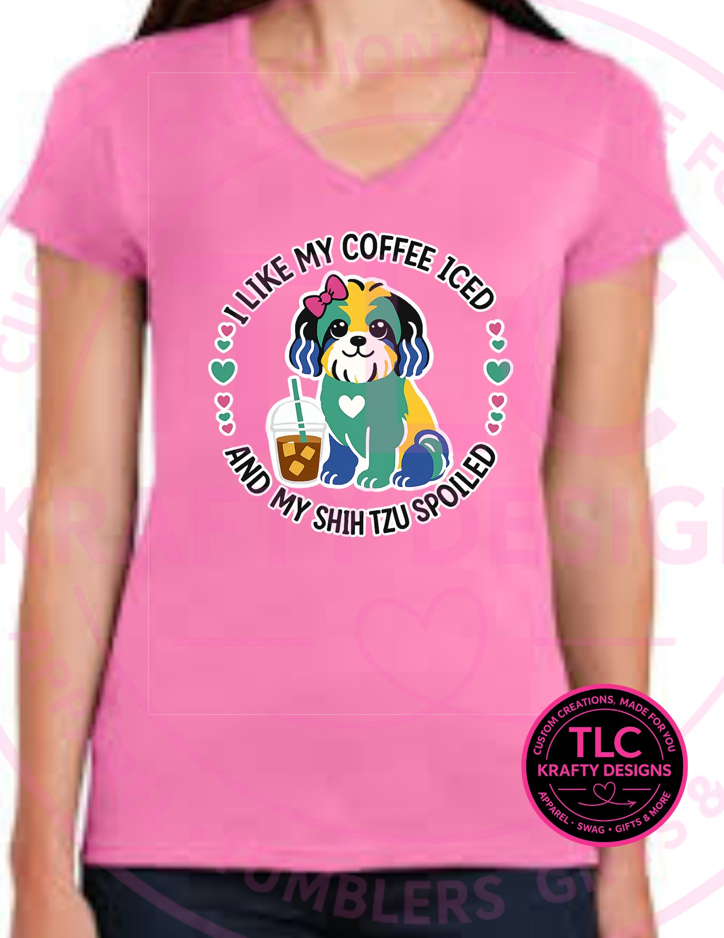 I Like My Coffee Iced And My Shih Tzu Spoiled Design – Dog Mom Apparel