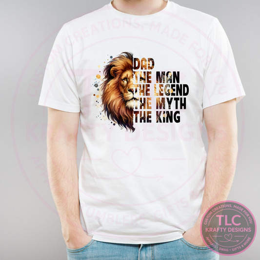 Dad The Man The Legend The Myth The King Lion Design – Dad Life Apparel