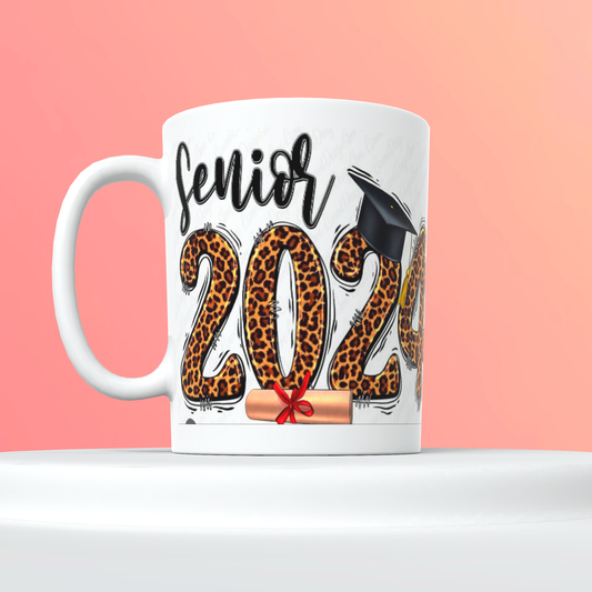 Senior Class of 2024 leopard print customized 15oz. Coffee Mug Cup