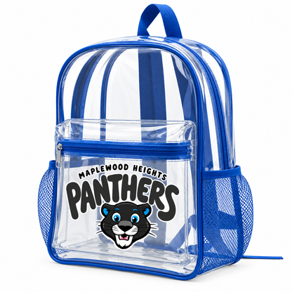 Maplewood Heights Panthers Clear Backpack – Custom School Spirit Bag