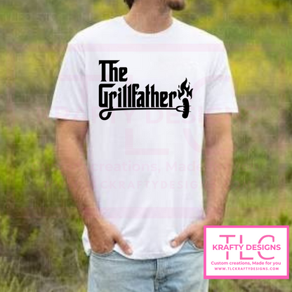 The Grillfather T-Shirt – Funny BBQ Dad Shirt | Custom Father’s Day Gift