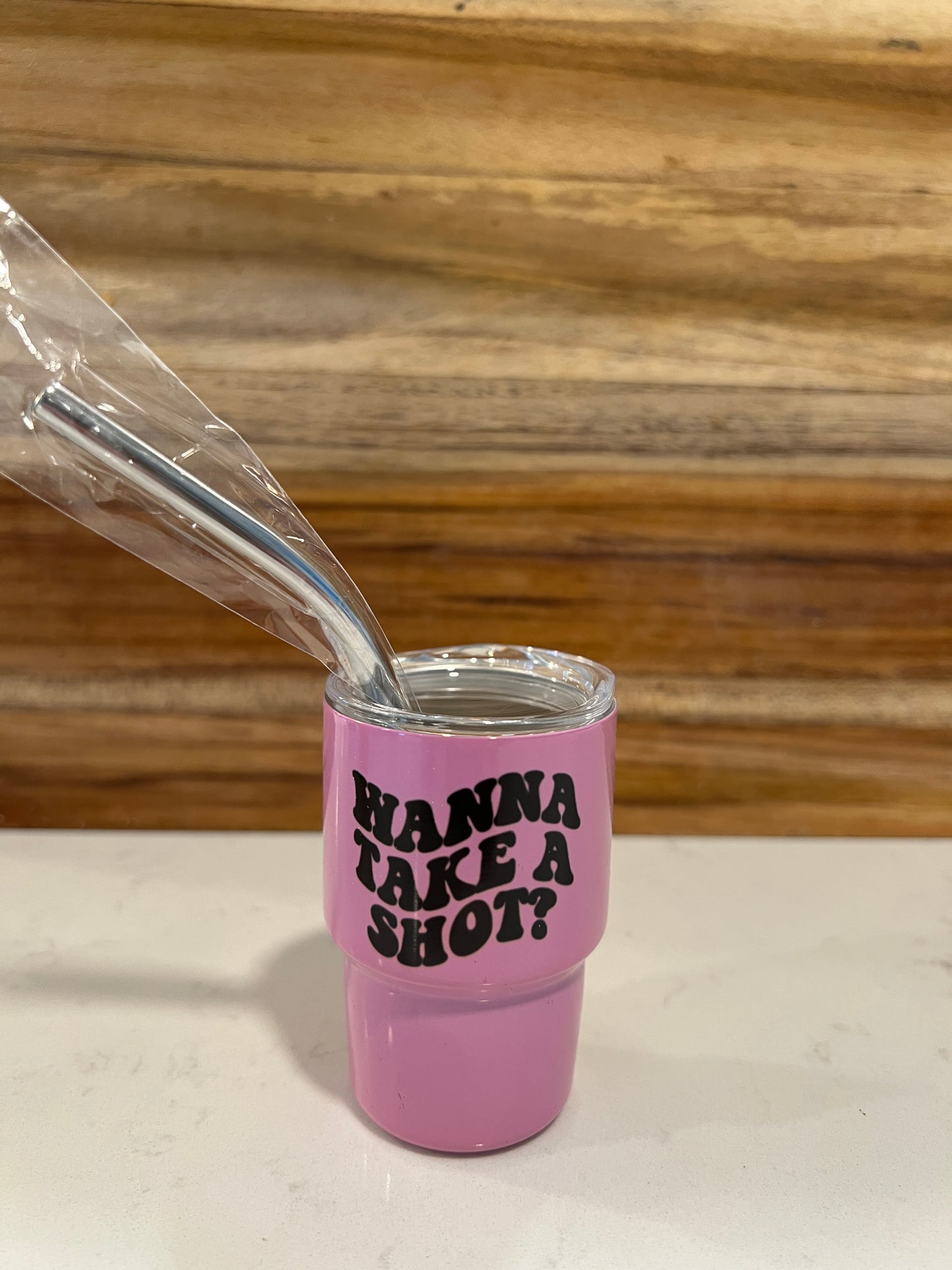 Wanna Take a Shot? 3oz. Customized Tumbler shot glass